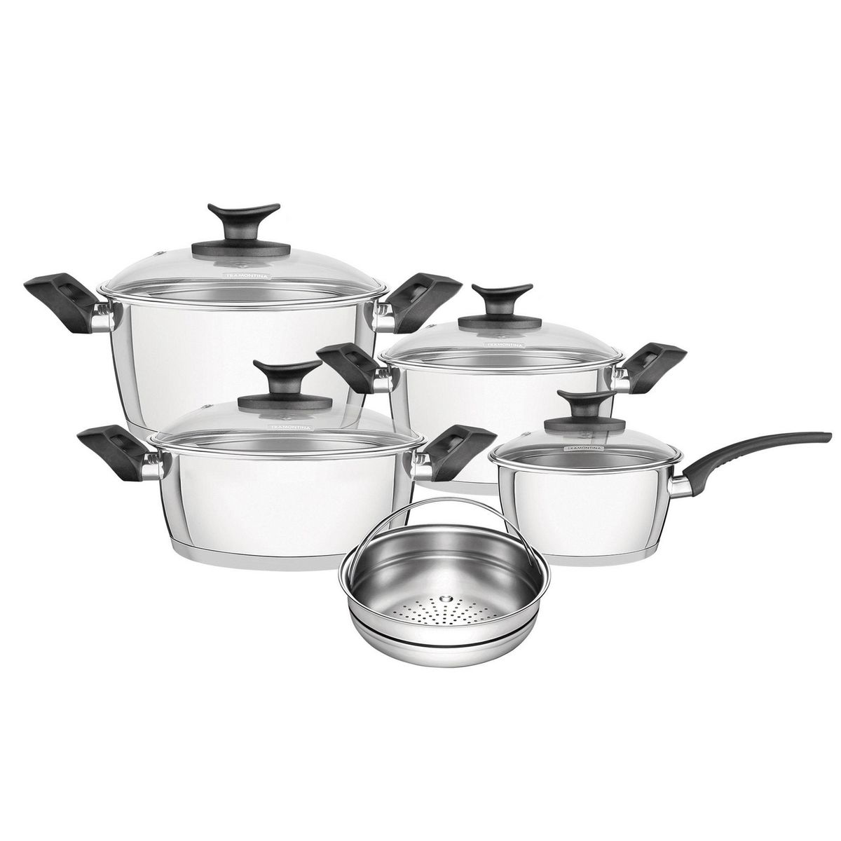 TRAMONTINA - Juego de Ollas Allegra 9 Piezas