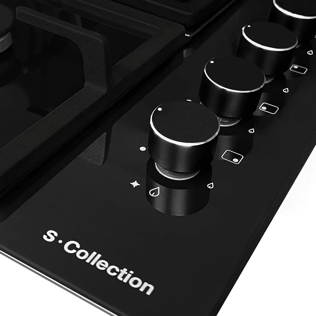 SCOLLECTION - Encimera Empotrable A Gas 4 Hornillas 60cm S-Collection SOLCO075 Negro