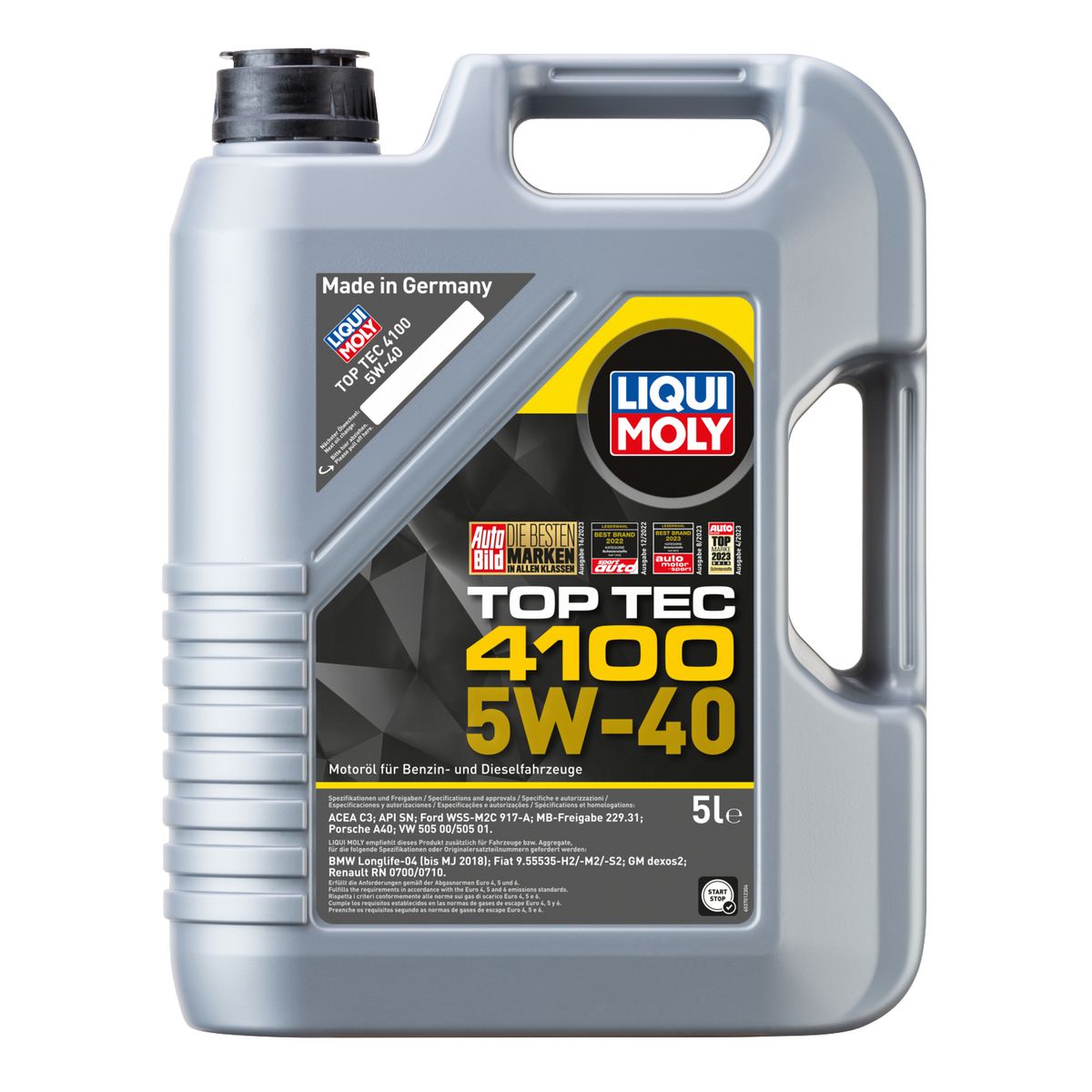 LIQUI MOLY - Pack Aceite para Motor 5W40 Top Tec + Limpiador de Inyectores Liqui Moly