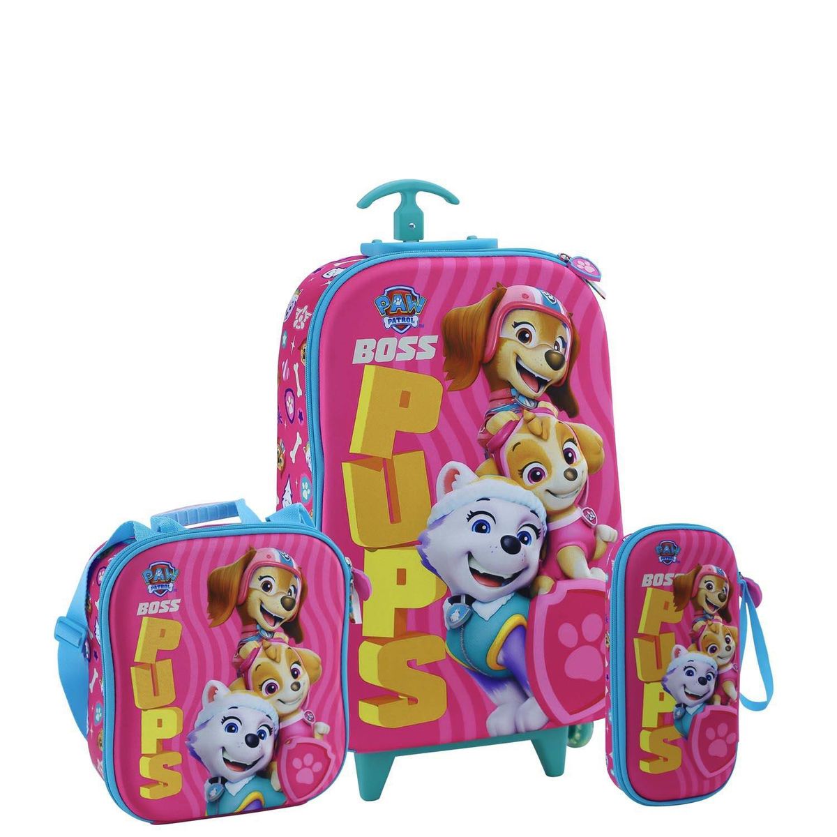 SCOOL - Set Maleta Full 3D Paw Patrol Rosado