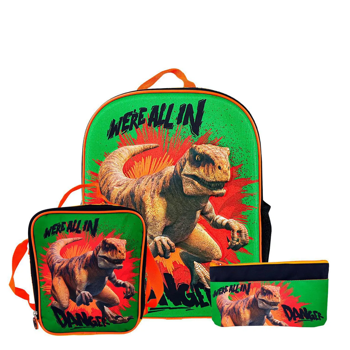 SCOOL - Set Mochila Jurassic Verde