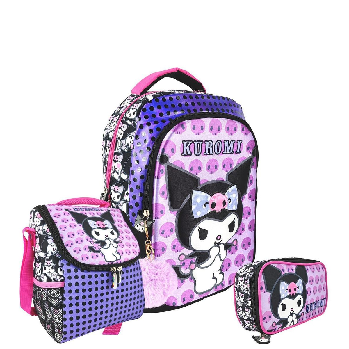 SCOOL - Set Mochila Kuromi Morado
