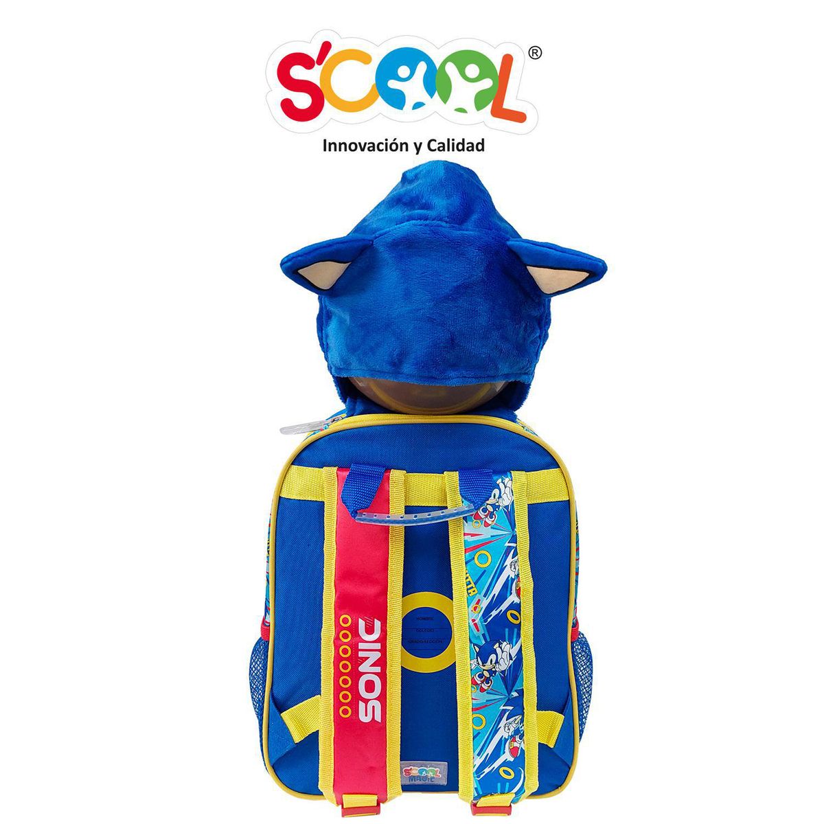 SCOOL - Mochila Kids Con Capucha Sonic