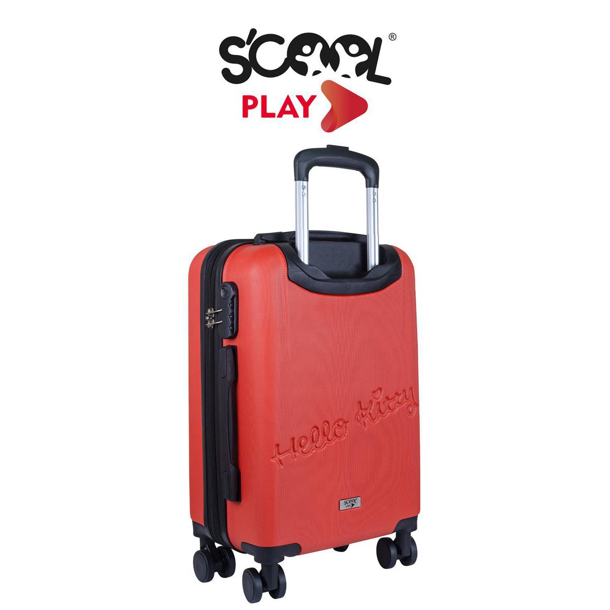 SCOOL - Maleta Carry On Play Hello Kitty Rojo