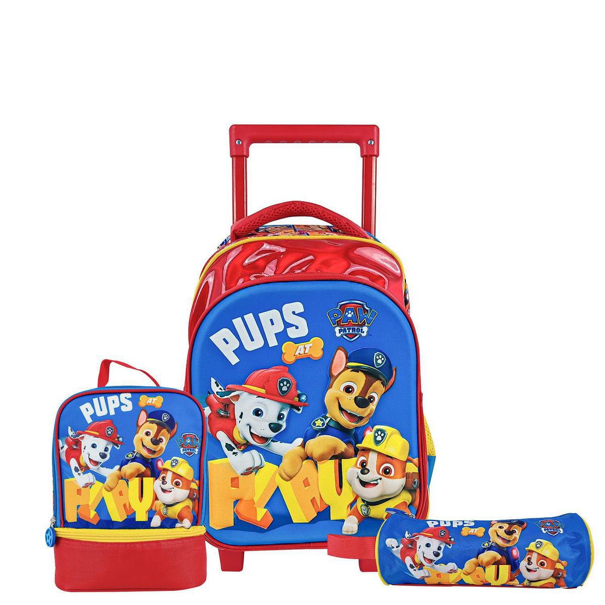 SCOOL - Set Mochila con Ruedas Kids Paw Patrol Rojo
