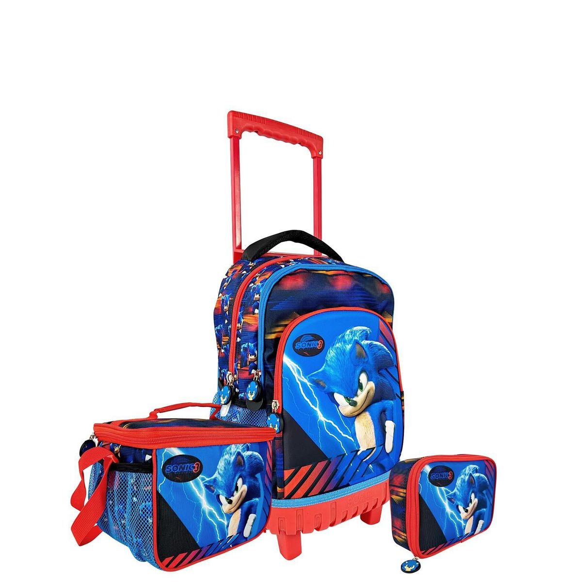 SCOOL - Set Mochila con Ruedas Plus Sonic