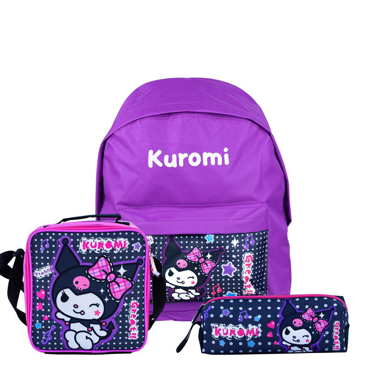 SCOOL - Set Mochila Kuromi Morado