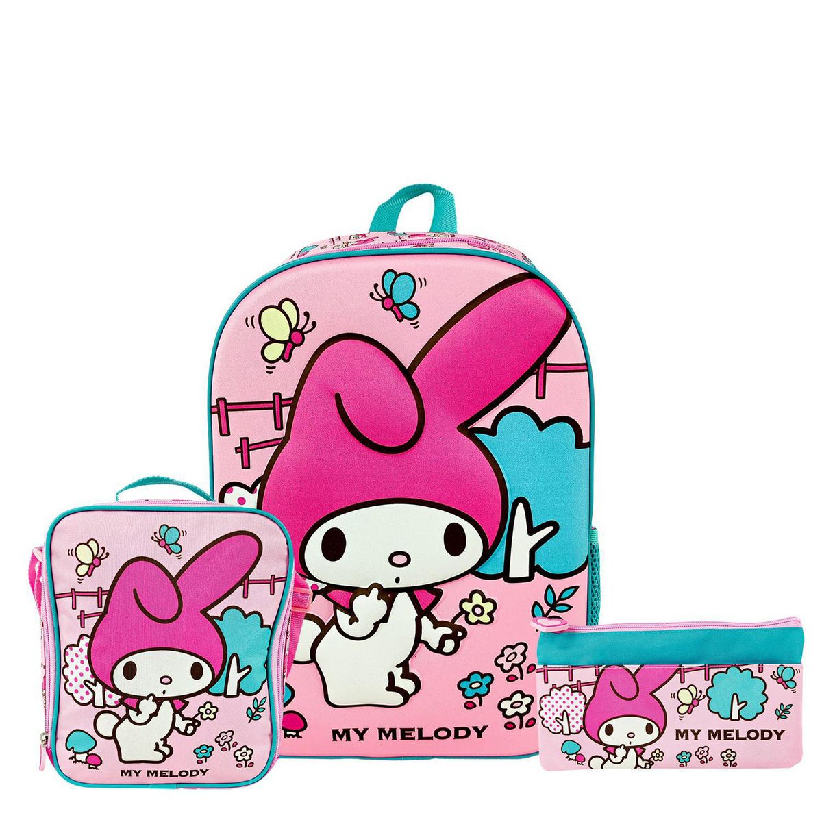 SCOOL - Set Mochila 2 Bolsillos My Melody Rosado