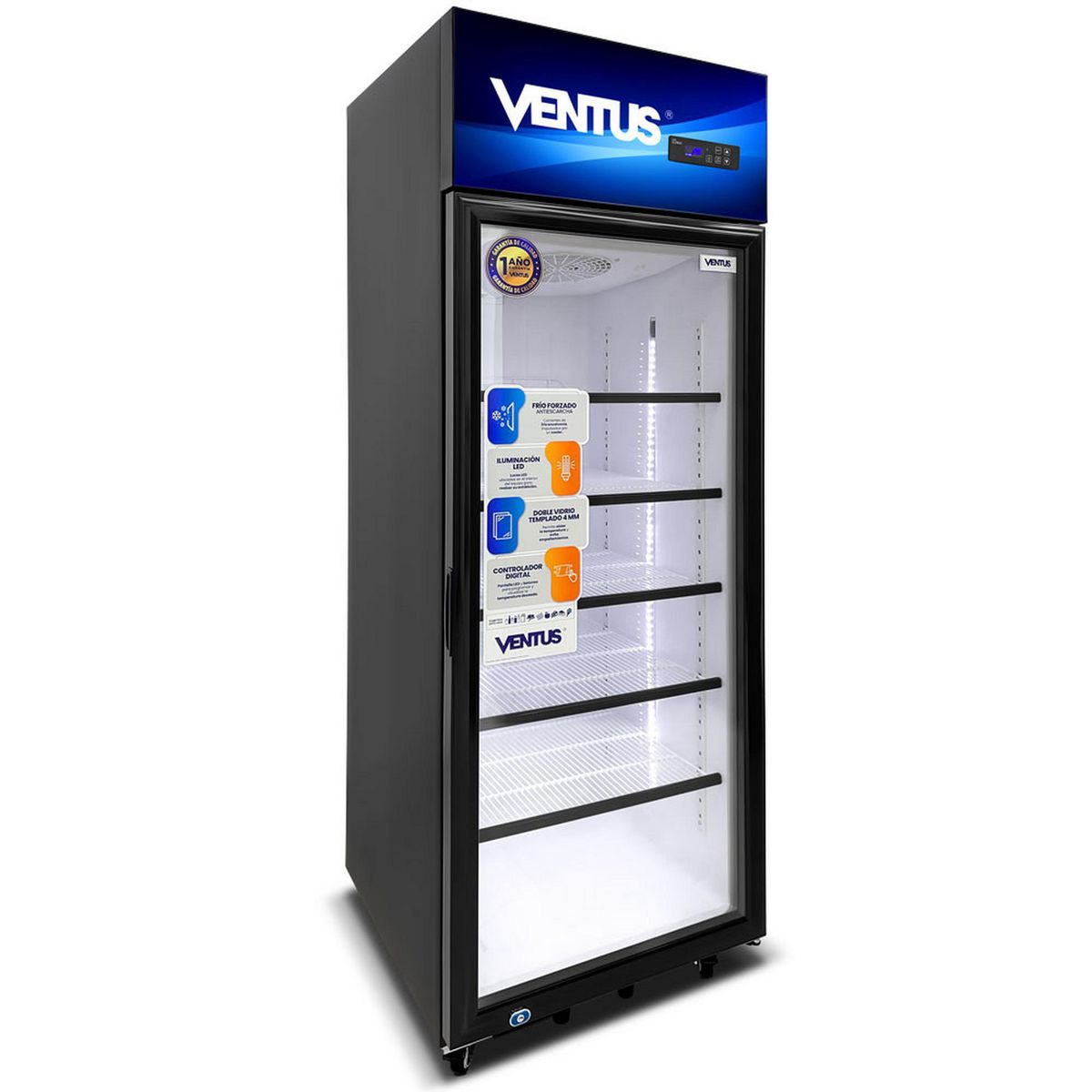 VENTUS - Visicooler 1 Puerta Vidrio 380L