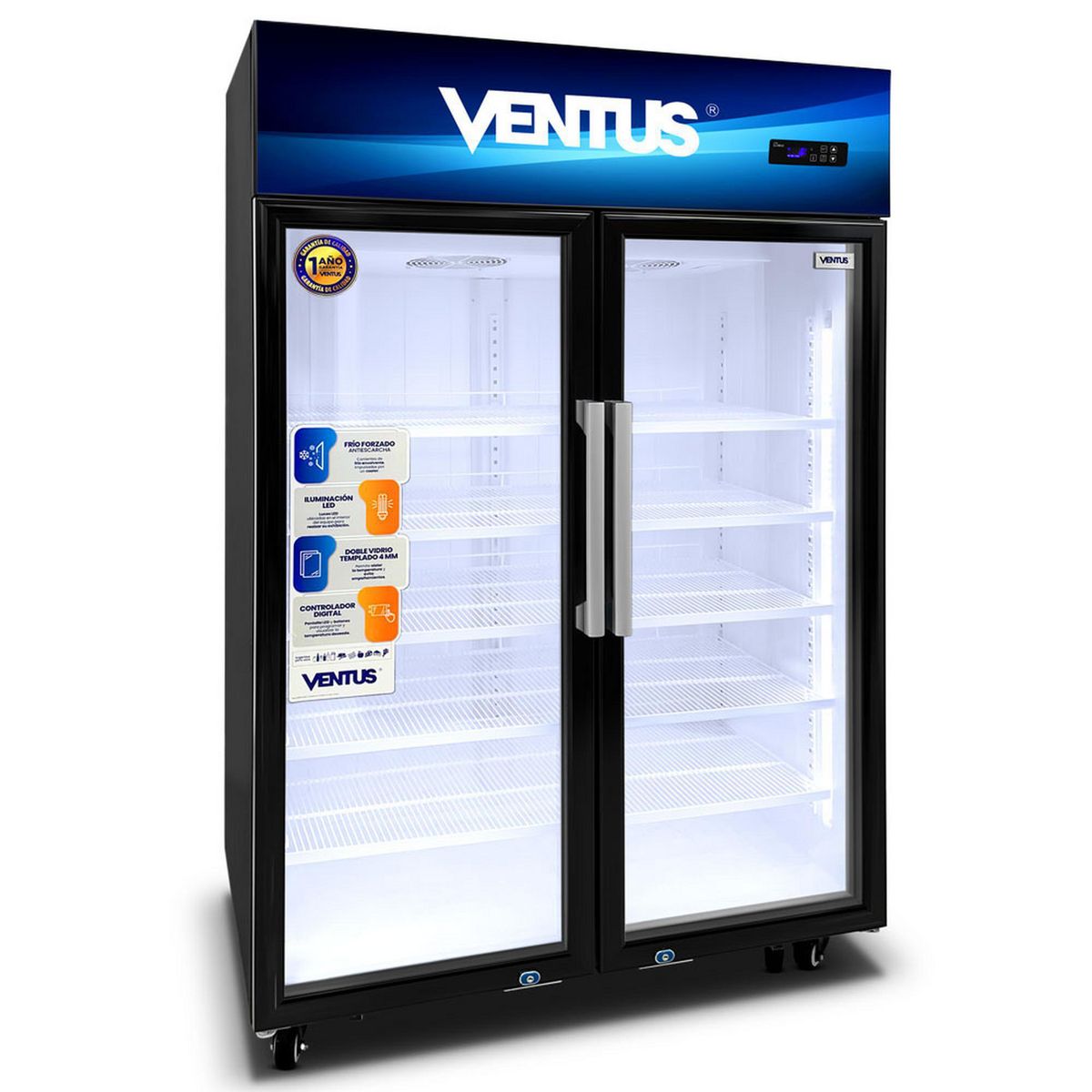 VENTUS - Visicooler 2 Puertas Vidrio 750L