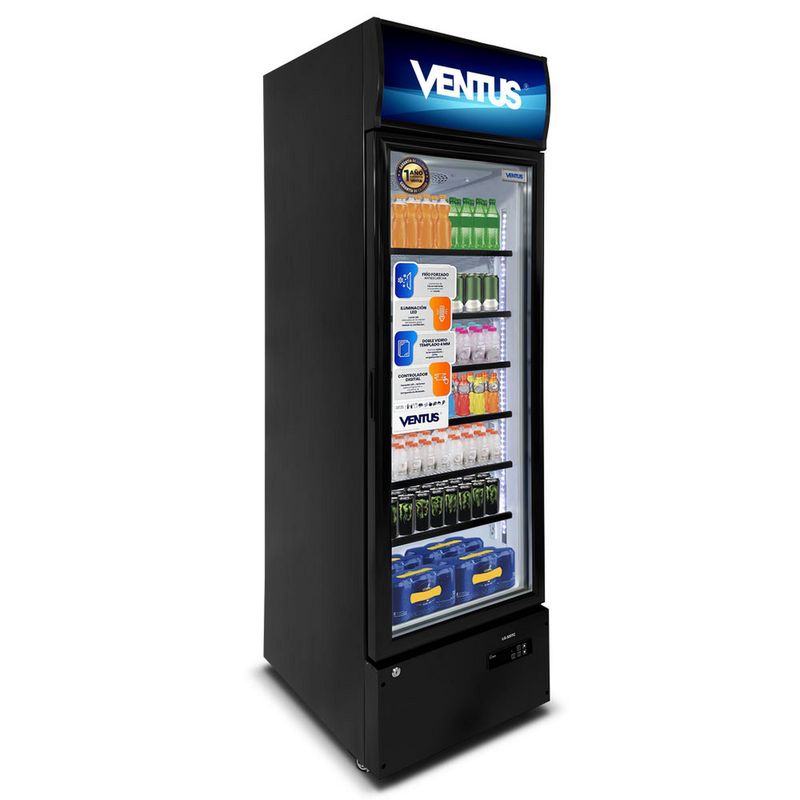 VENTUS - Visicooler Ventus 1 Puerta Vidrio 320L