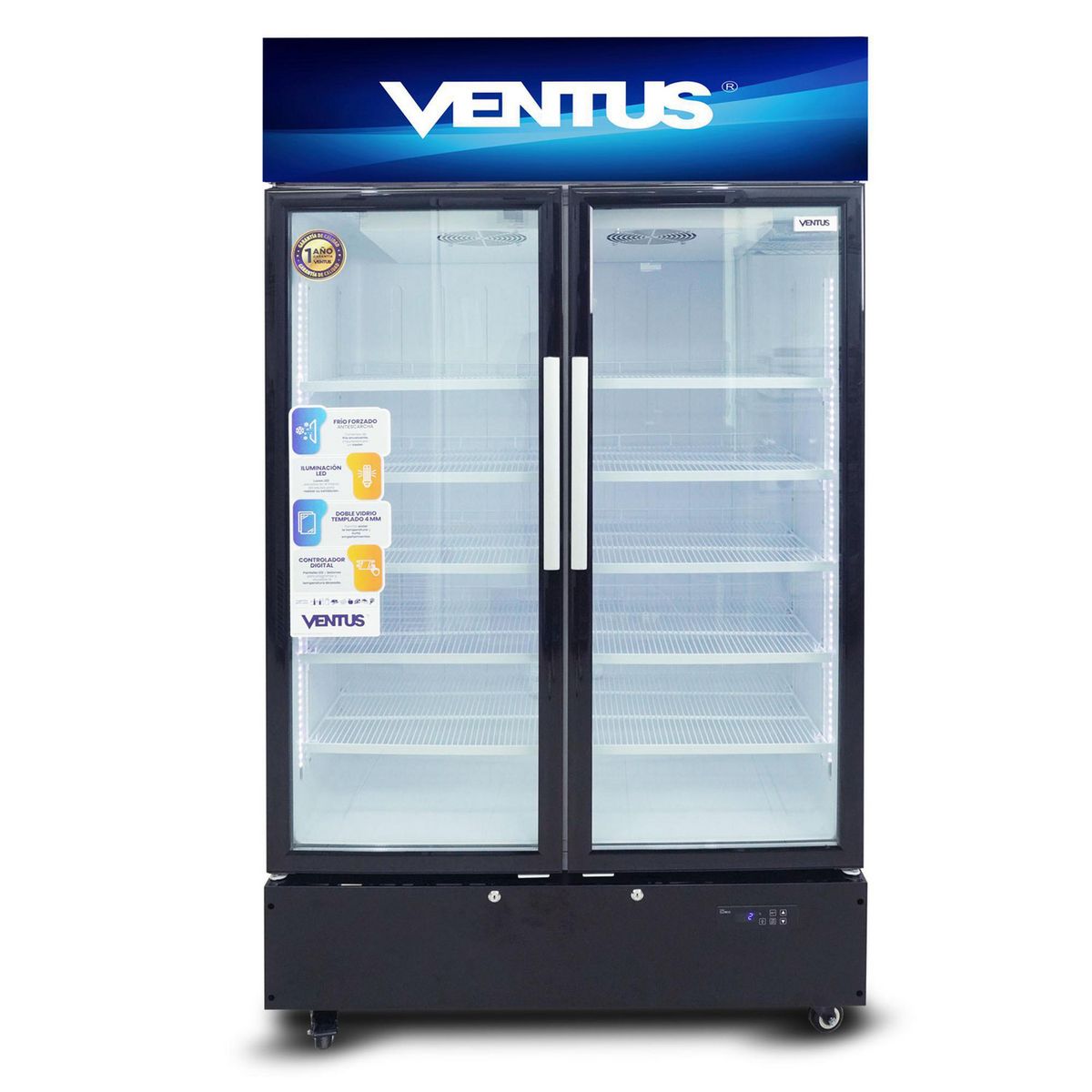 VENTUS - Visicooler 2 Puertas Vidrio 900L
