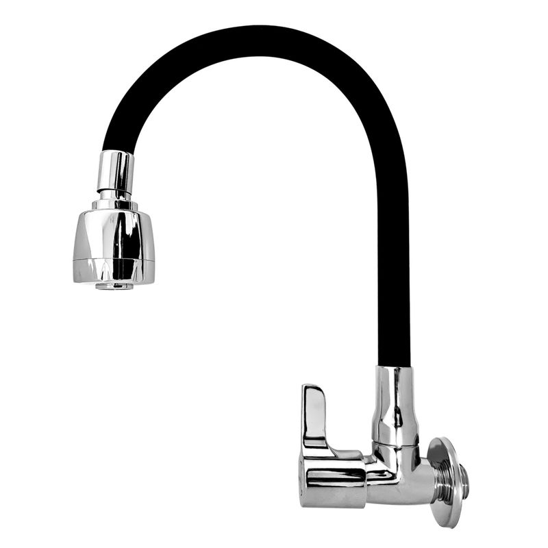  - Llave Lavadero Pared Flex Negro