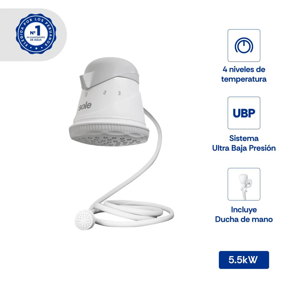 SOLE - Ducha Eléctrica Solución 4T