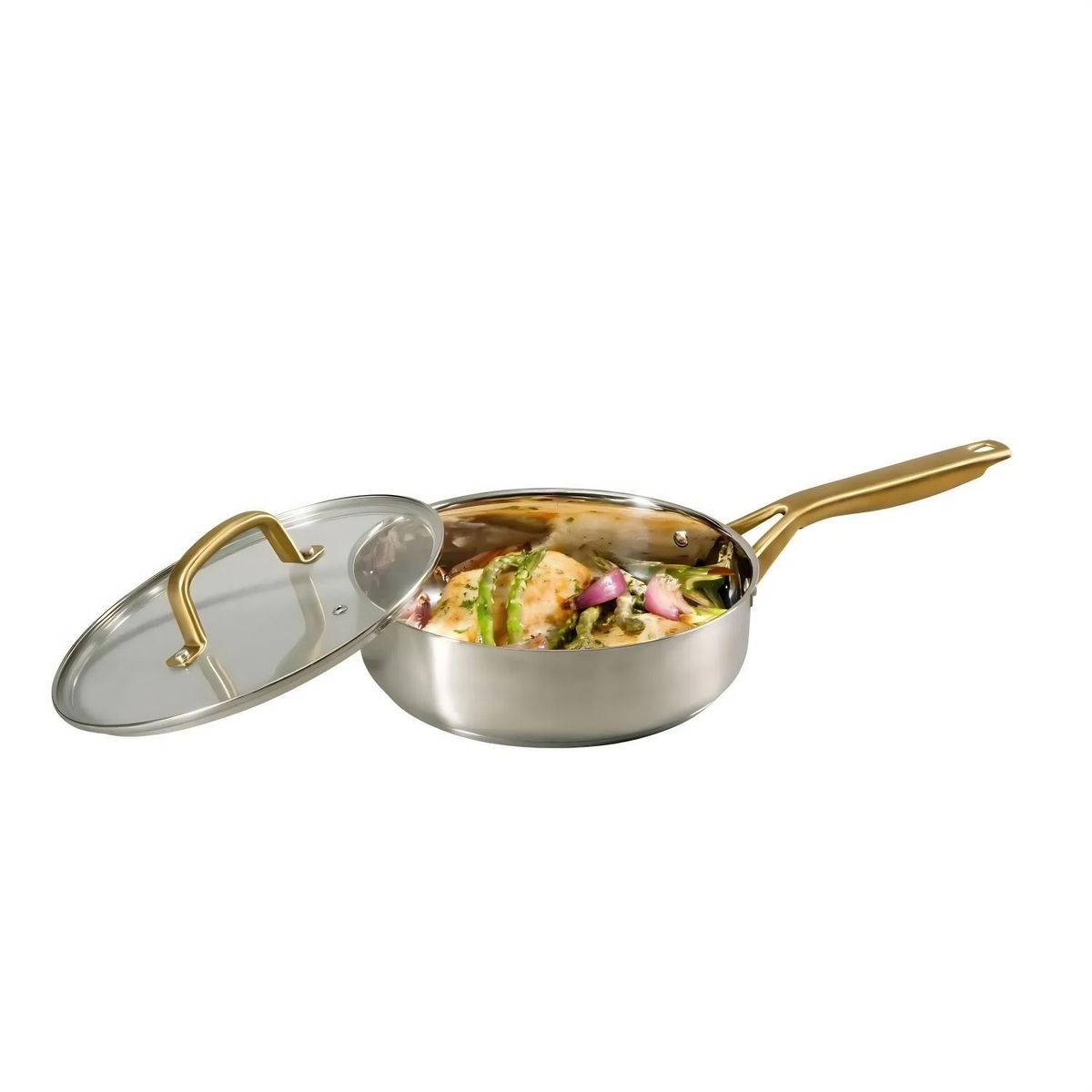 OSTER - Juego de Ollas 12 Piezas Acero Inoxidable Davinelle Plateado