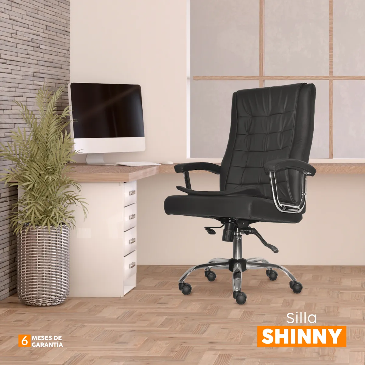 BONNO - Silla de Escritorio Shiny Be Bonno Negro