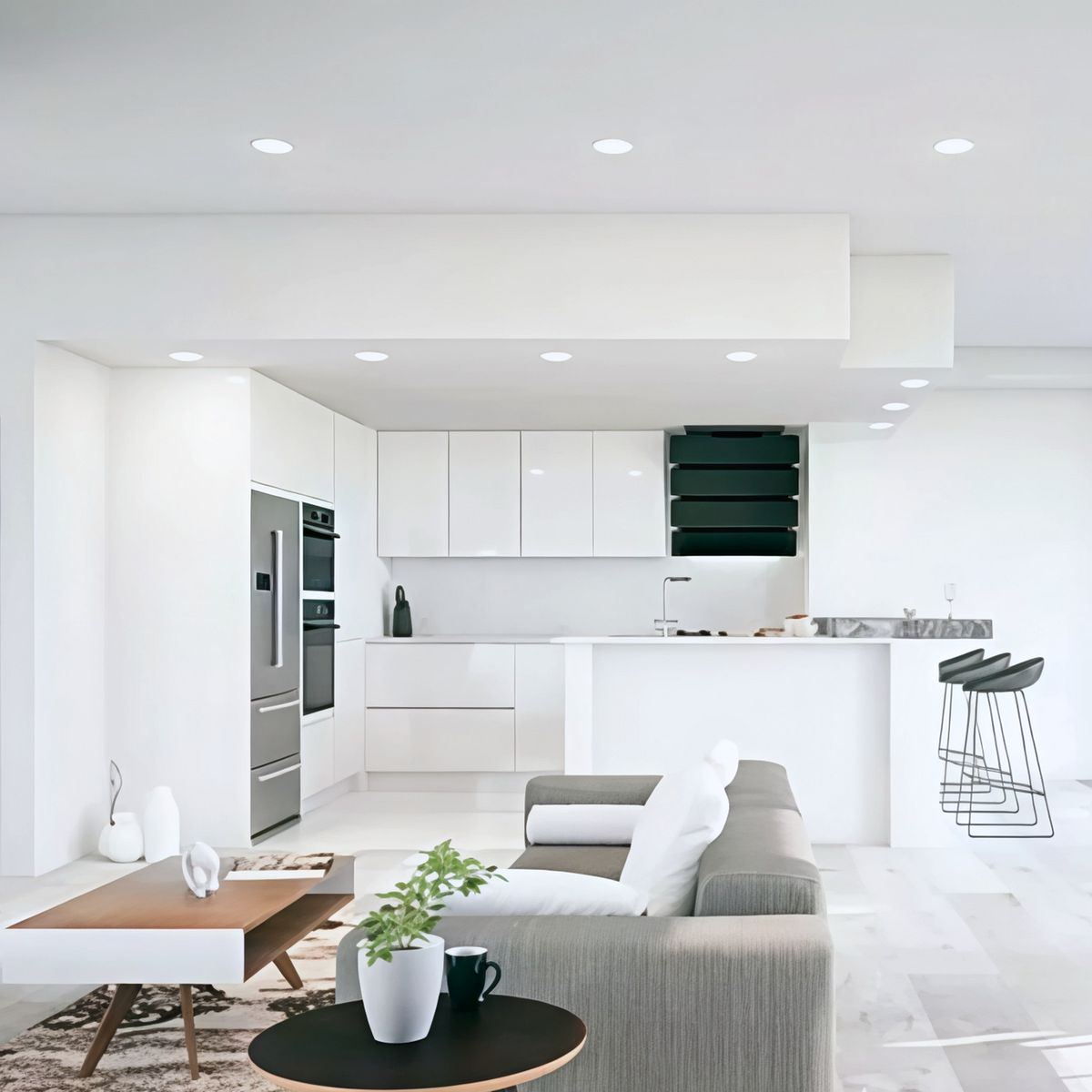 ILUMA - Spot Caja Octogonal Blanco 15W Luz Fría