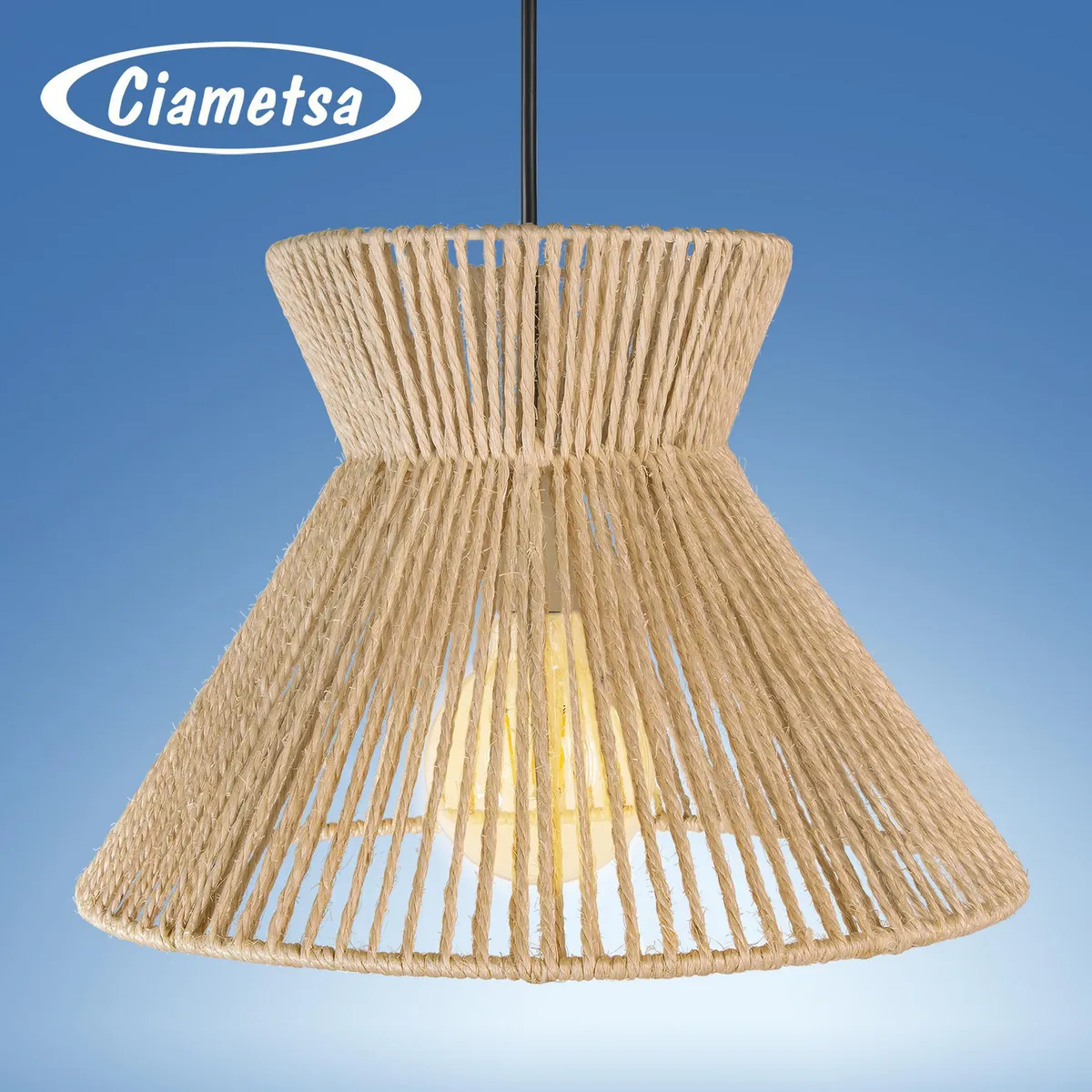 CIAMETSA - Lámpara Colgante Copa E27 Soga