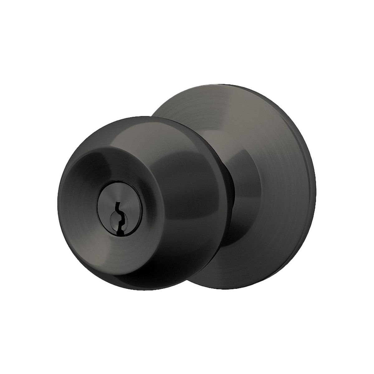  - Cerradura de Pomo Dormitorio Negro Mate NM-25