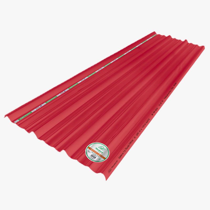FIBRAFORTE - Techos Fibraforte TF4 UPP Bicapa 3.60x1.10m Rojo