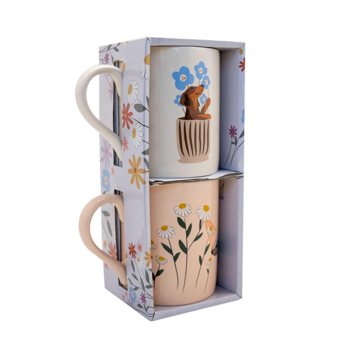 KEEP - Set 2 Tazones Dúo Pet Flowers 330ml