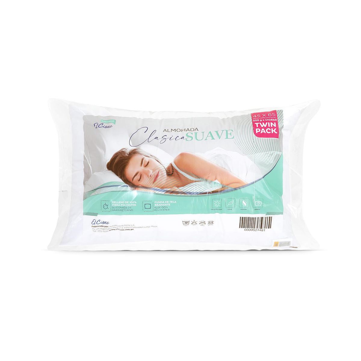 EL CISNE - Almohada Clásica Bramante Twinpack