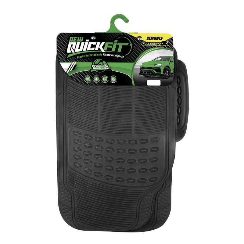 SIMONIZ - Piso para Auto Quick Fit PVC Negro 3 Piezas