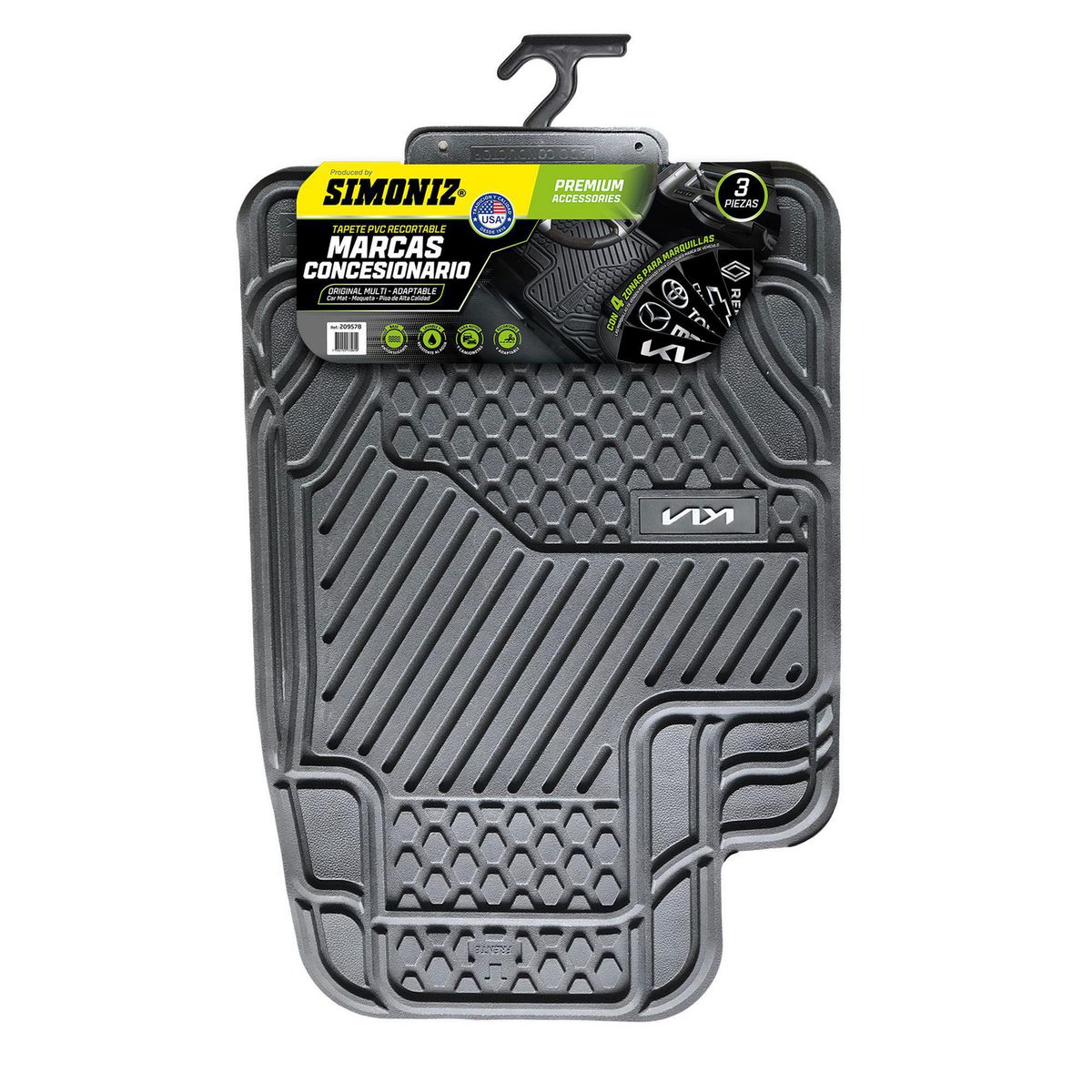 SIMONIZ - Piso para Auto PVC Premium Concesionario Kia 3 Piezas