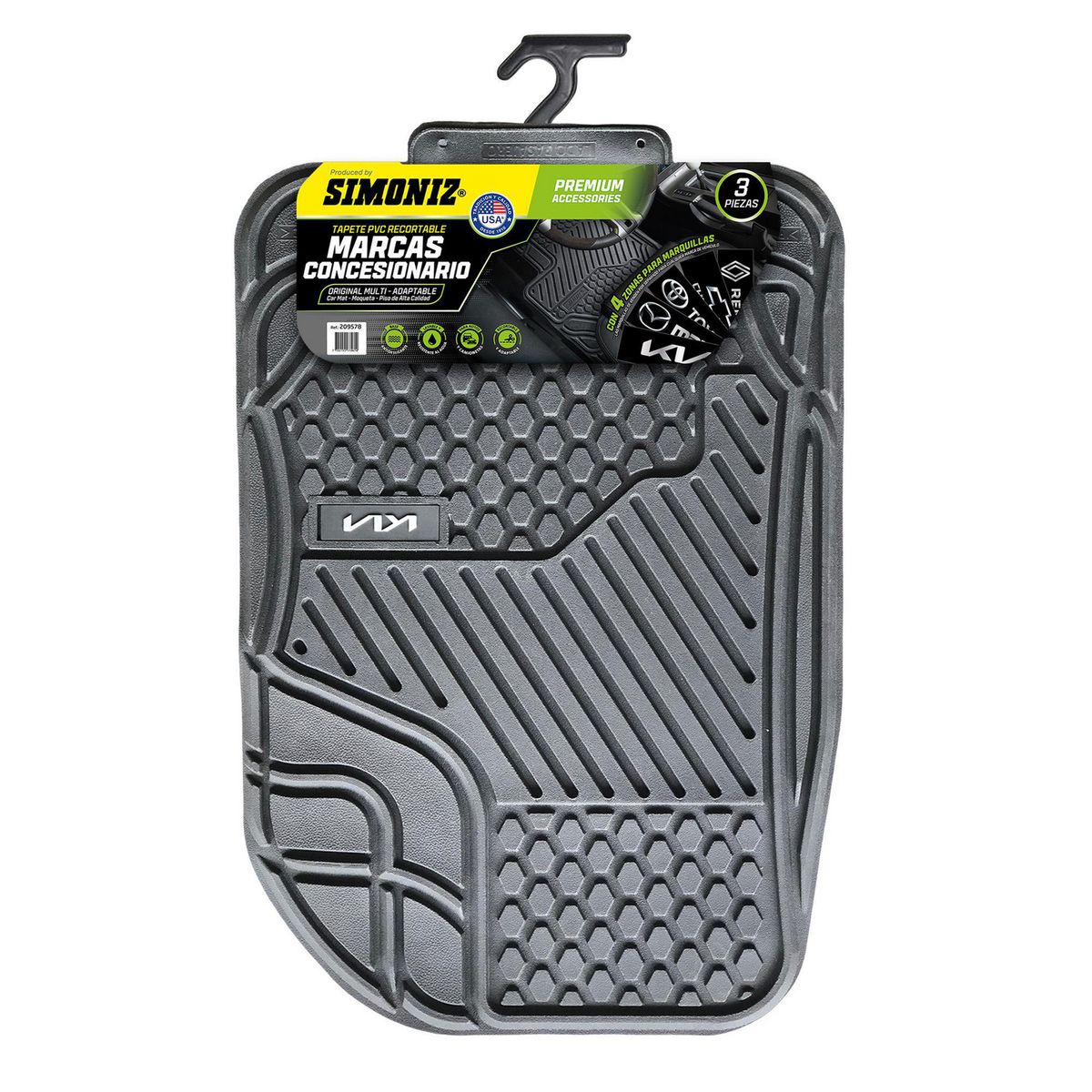 SIMONIZ - Piso para Auto PVC Premium Concesionario Kia 3 Piezas
