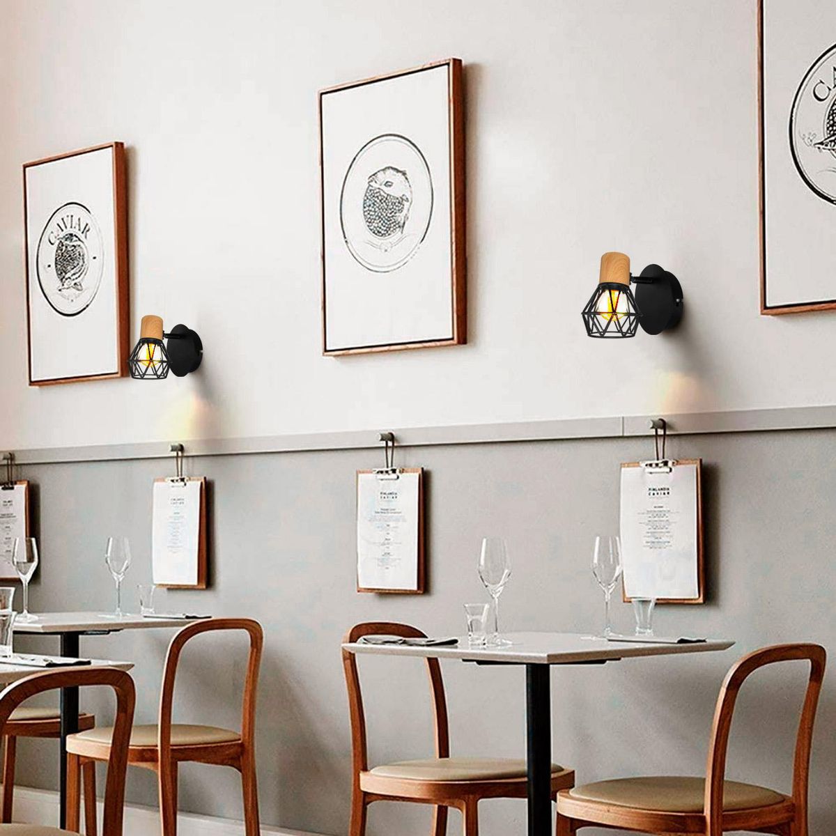 LIGHTECH - Aplique de Pared Martina 60W Negro