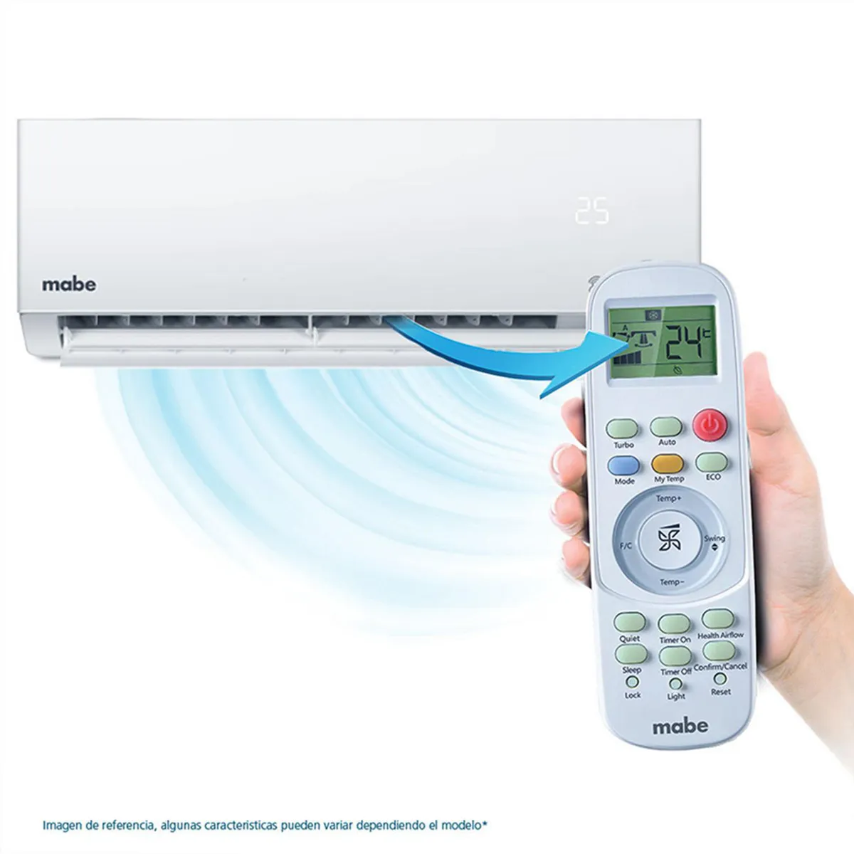 MABE - Aire Acondicionado Tradicional 220v 9000 BTU Blanco