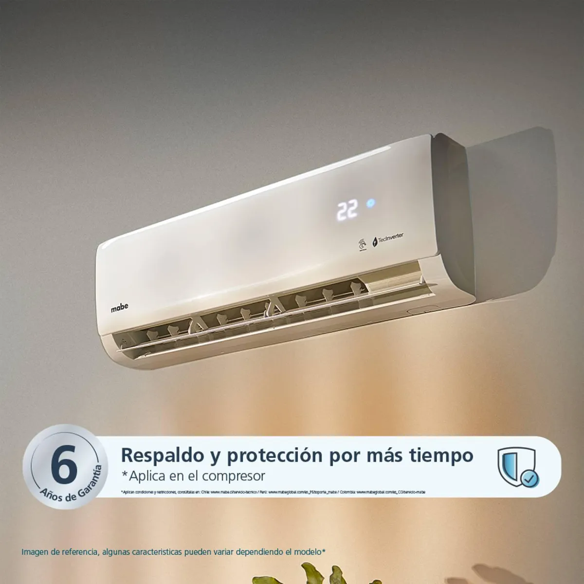 MABE - Aire Acondicionado Tradicional 9000 BTU INVERTER Blanco