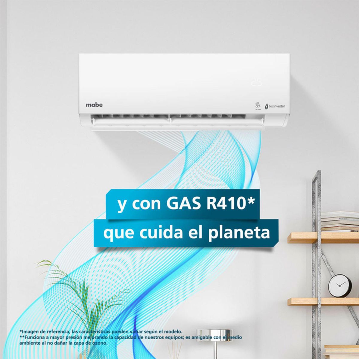 MABE - Aire Acondicionado Tradicional 220v 9000 BTU Blanco