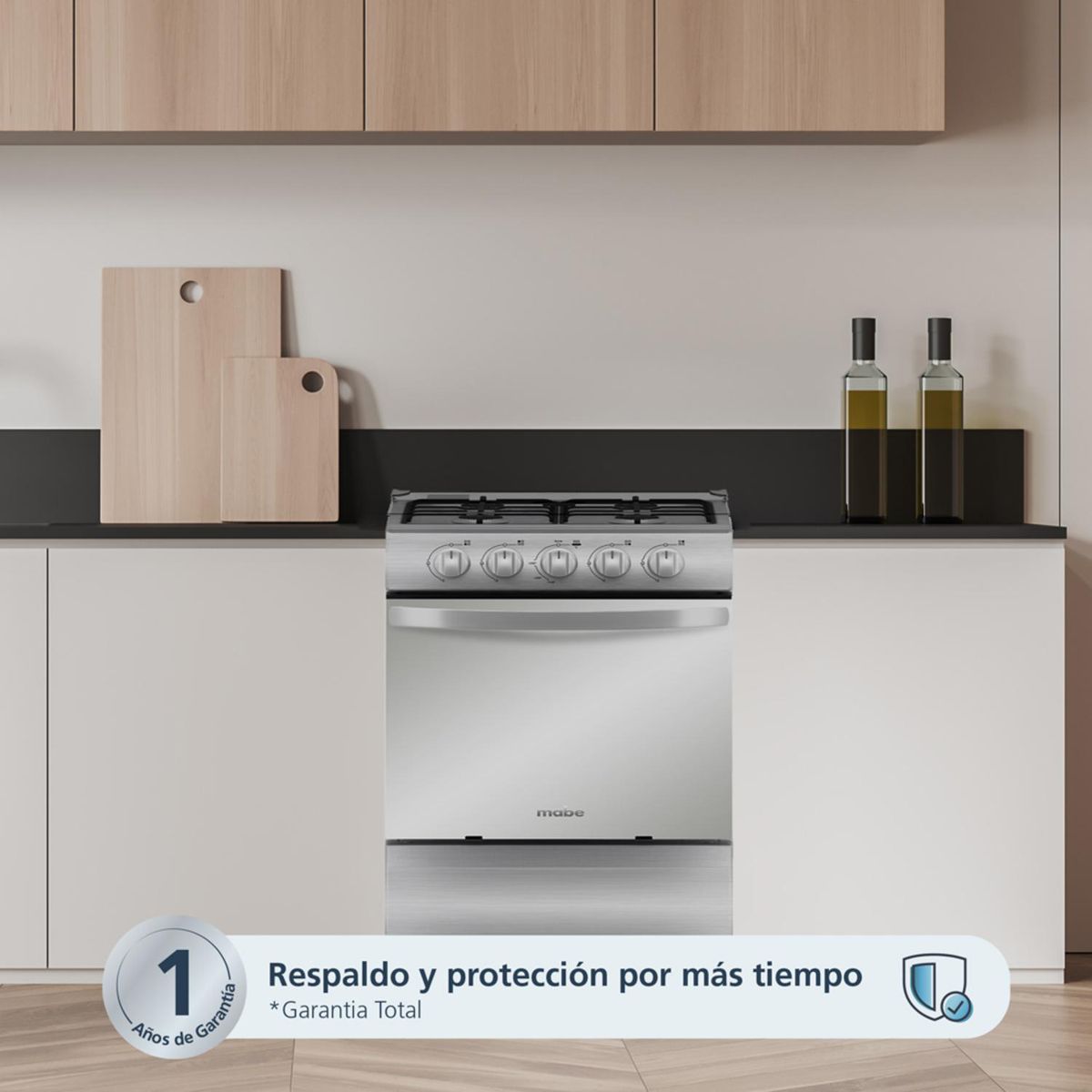 MABE - Cocina de Piso a Gas 4 Hornillas Mabe TX5110P2 Inox