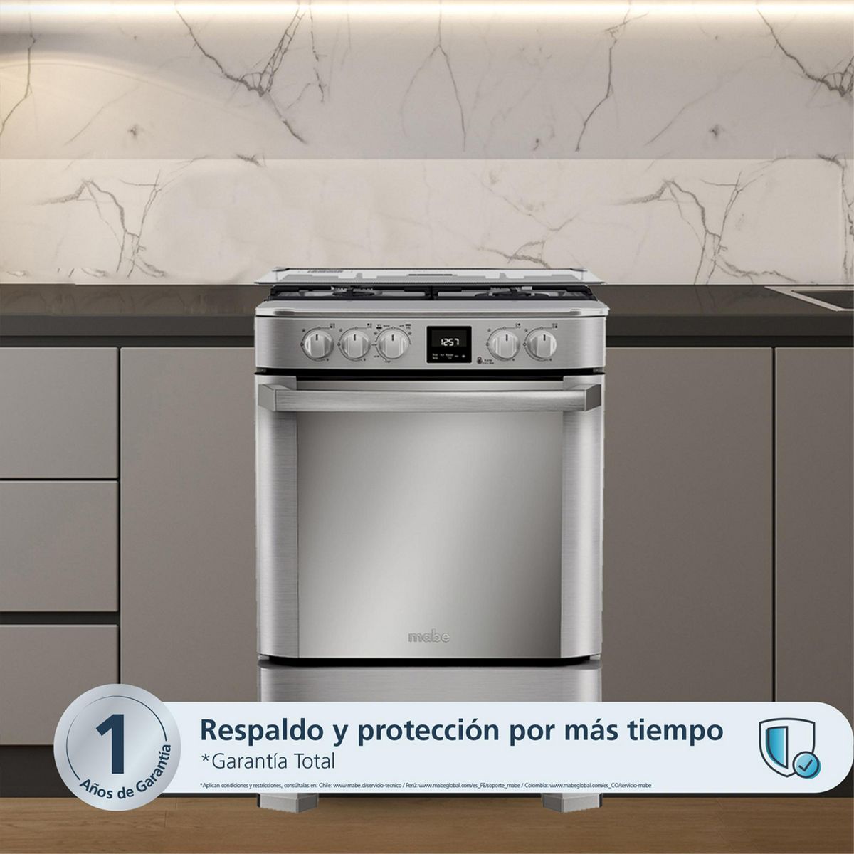 Mabe - Cocina de Pie a Gas 4 Hornillas Mabe CMP6085FX1 Inox