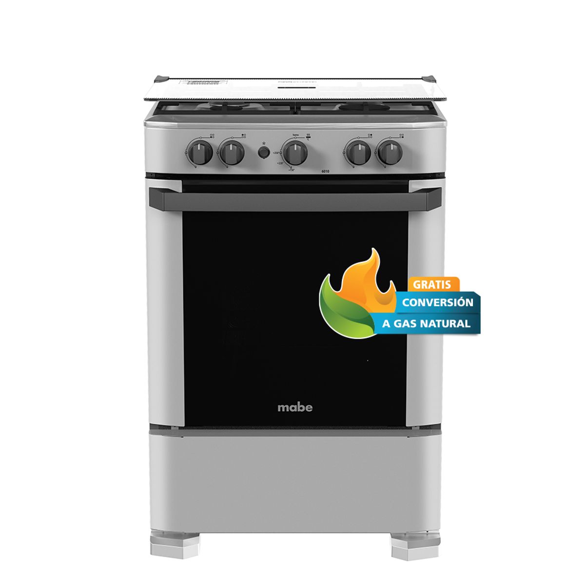 MABE - Cocina de Piso a Gas 60cm Silver Mabe CMP6010FG1