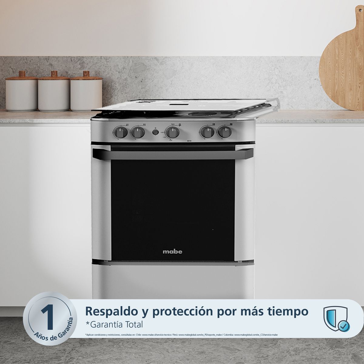 MABE - Cocina de Piso a Gas 60cm Silver Mabe CMP6010FG1