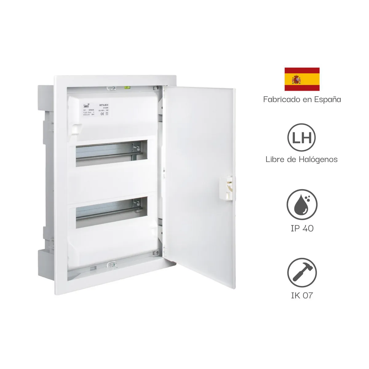 SOLERA - Tablero Metalbox De Distribucion Empotrable 28 Elementos Ip40 Ik07