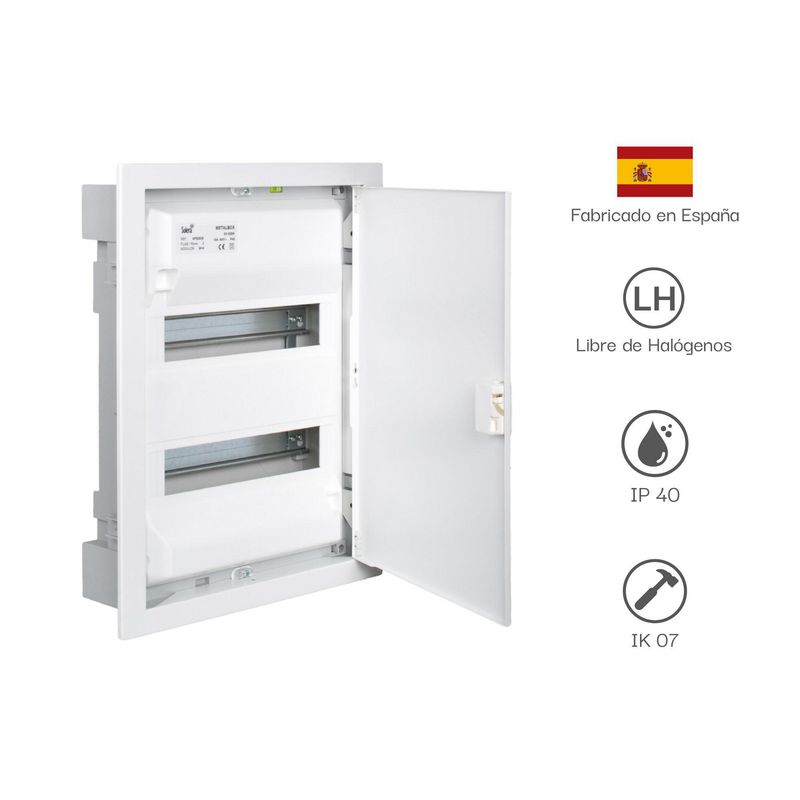 SOLERA - TABLERO METALBOX DE DISTRIBUCION EMPOTRABLE 28 ELEMENTOS IP40 IK07
