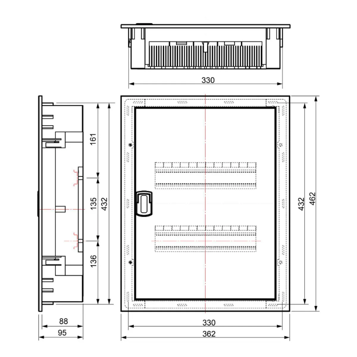 SOLERA - Tablero Metalbox De Distribucion Empotrable 28 Elementos Ip40 Ik07