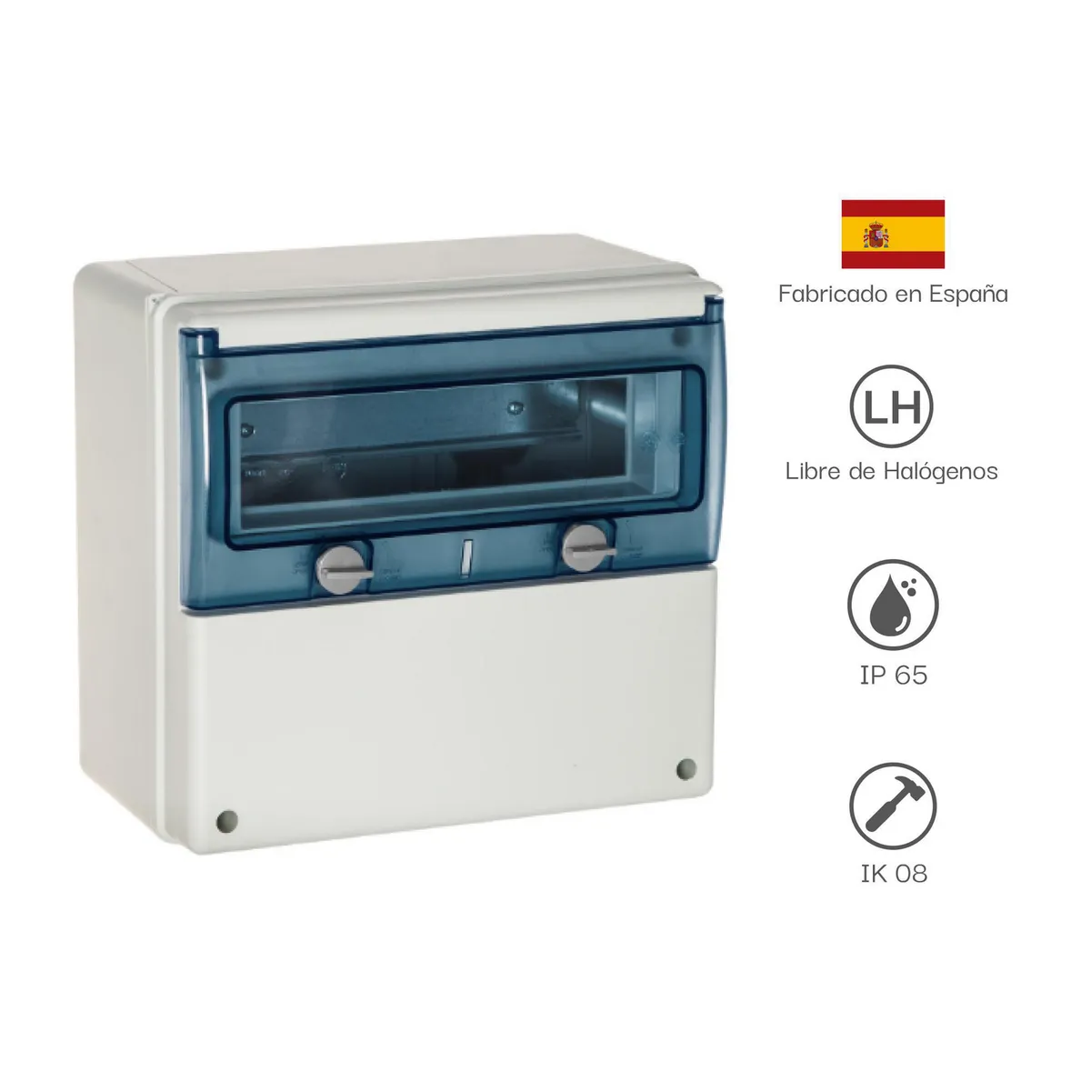 SOLERA - Tablero Distribución Adosa. Hermetico Libre Halog. 11 P C/Borne Ip65 Ik08 270X250X160Mm