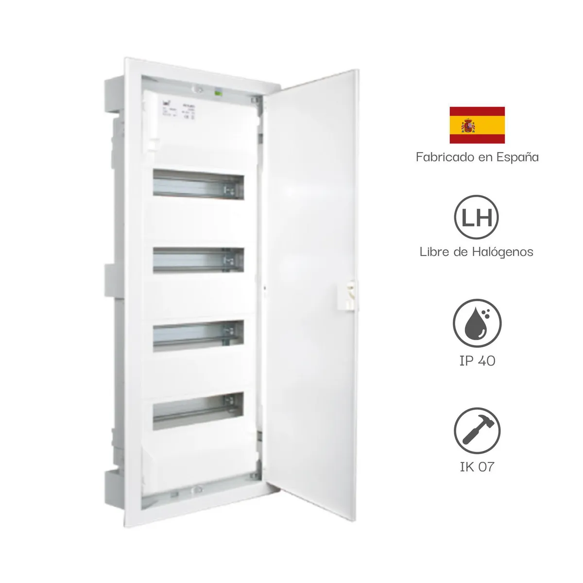 SOLERA - Tablero Metalbox De Distribucion Empotrable 56 Elementos Ip40 Ik07