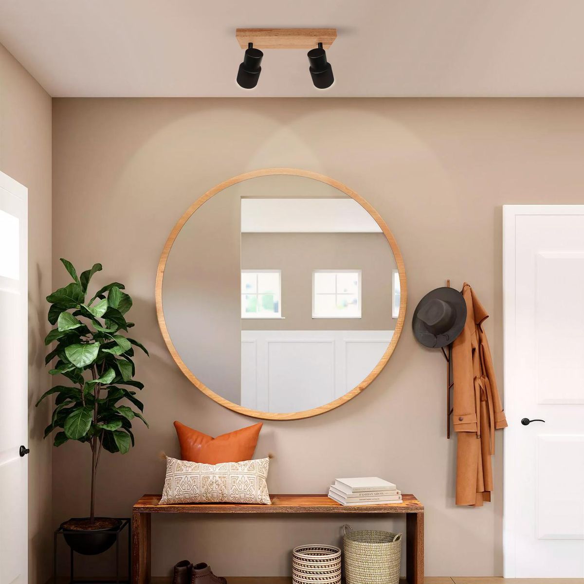 LIGHTECH - Barra Tini 2 Focos 50W Negro Interior