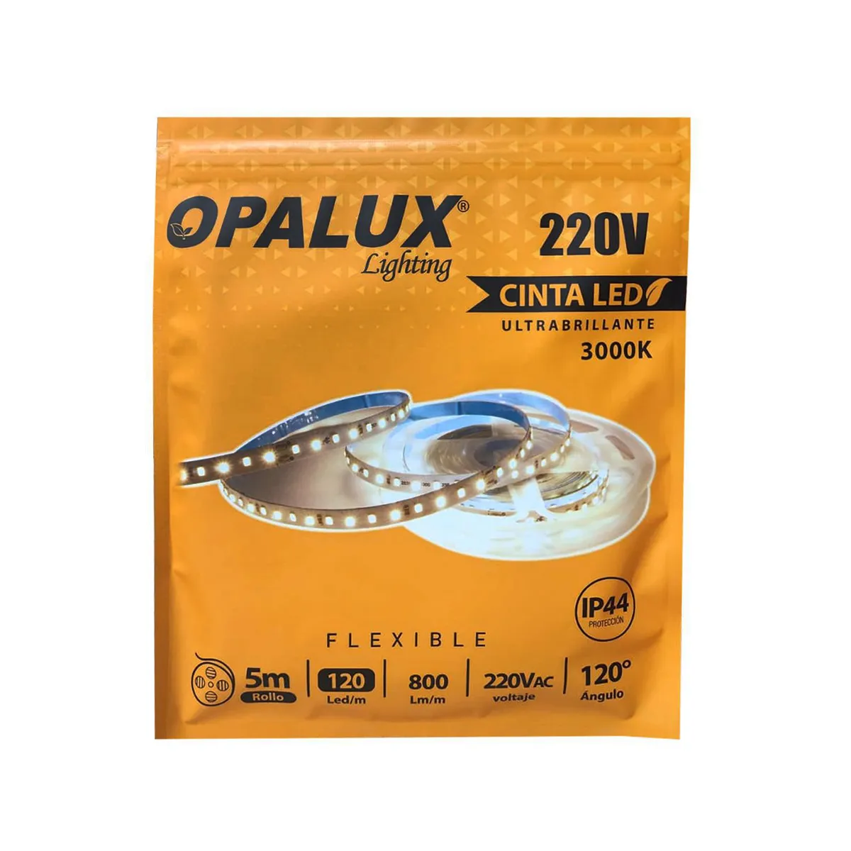 OPALUX - Tira Led Interior 5m 220V Luz Cálida