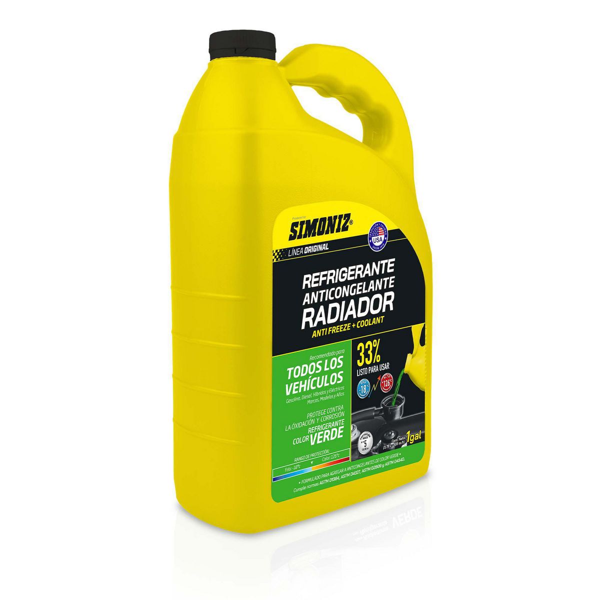 SIMONIZ - Refrigerante Radiador 33% Verde 1 Galón