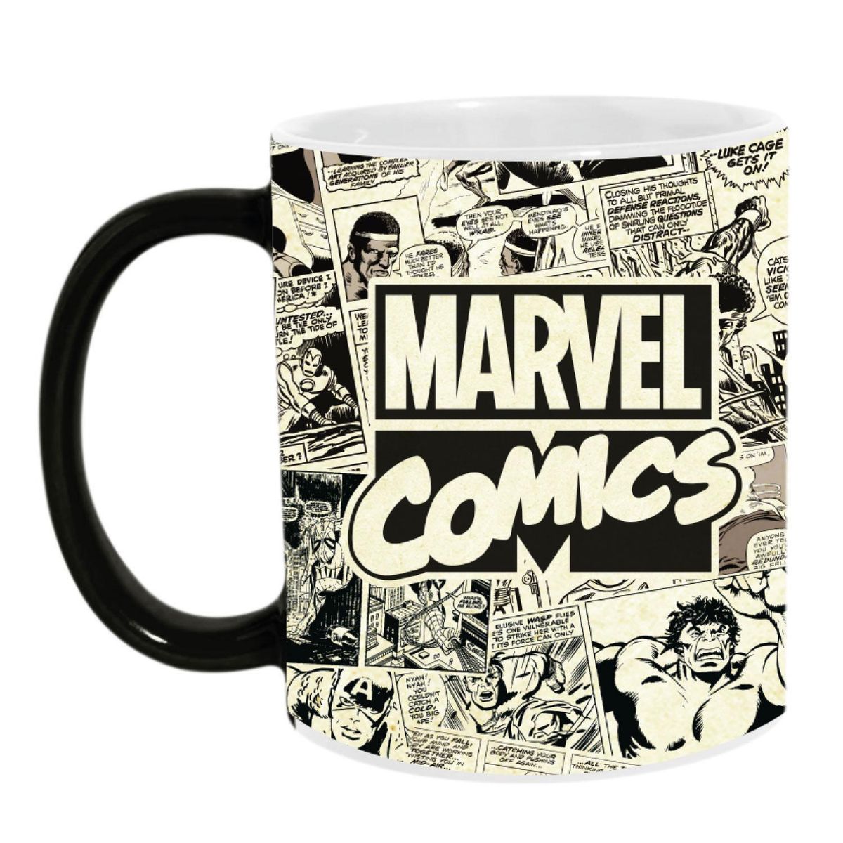 DISNEY - Taza Marvel Comics Negro 500ml