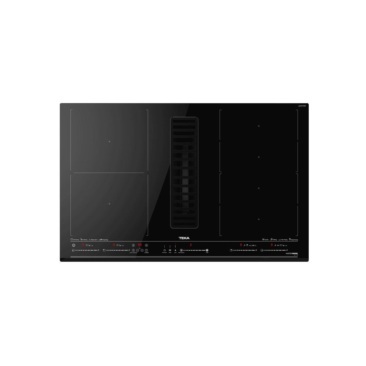 TEKA - Encimera con Campana AFF 87601 Negro