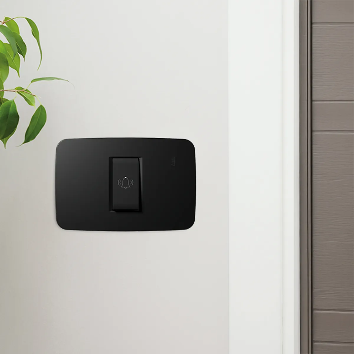 ABB - Pulsador Simple Negro Origen ABB