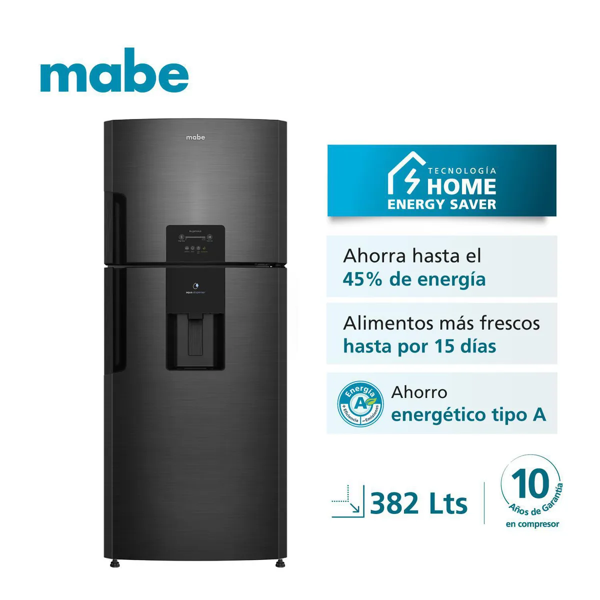 Mabe - Refrigeradora Mabe 382L Top Freezer 2 Puertas RMP415ZPC