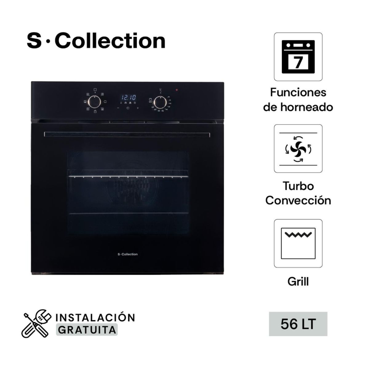 SCOLLECTION - Horno Empotrado S-C Eléctrico 56 Litros